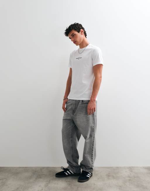 Fred Perry - camiseta blanca con logo bordado, 3 de 5