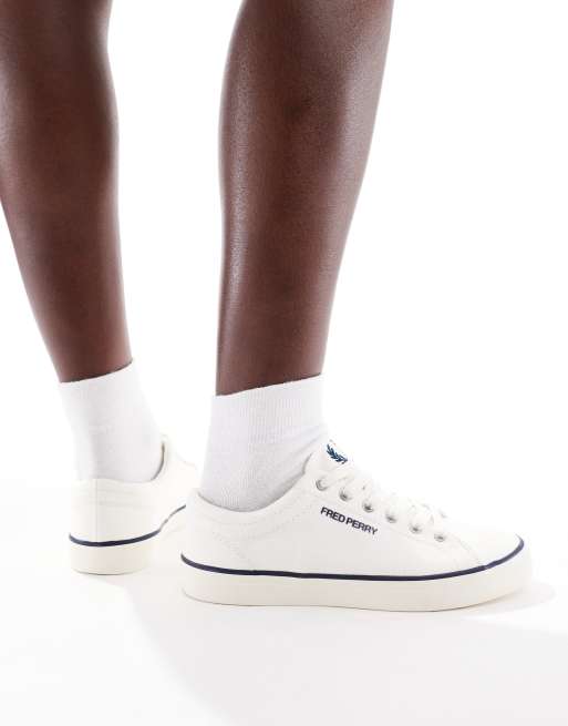 Fred Perry canvas trainer in white, 5 of 5