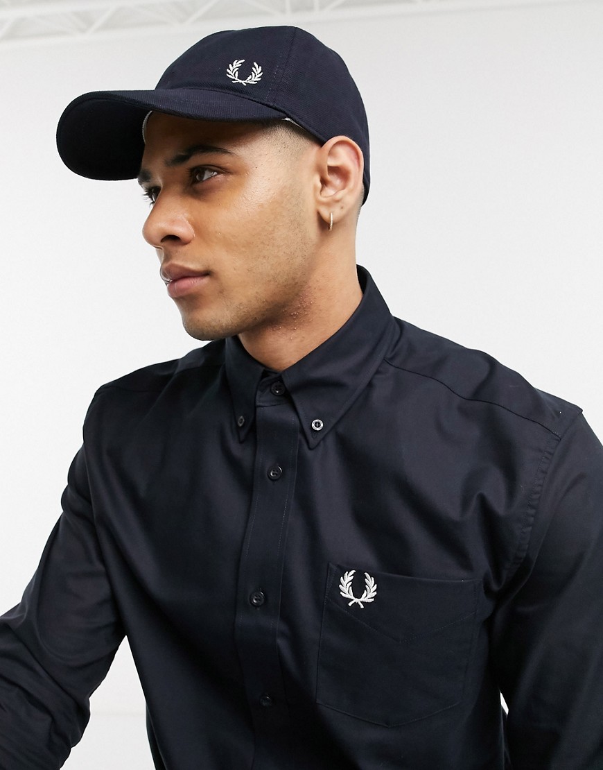 Fred Perry - Cappellino classico in piqué blu navy