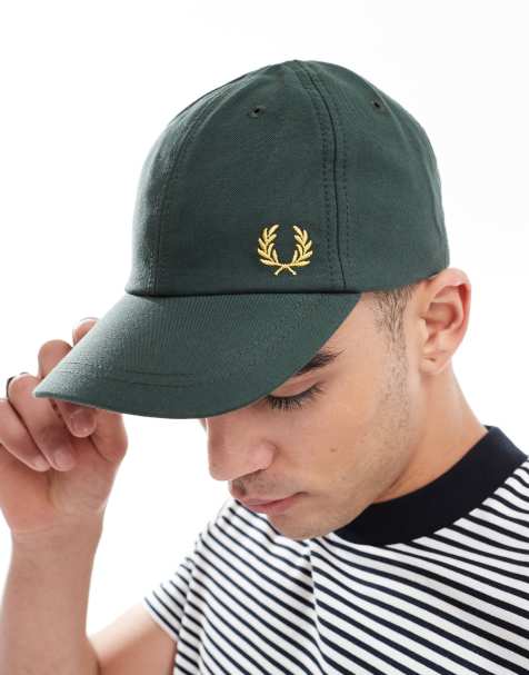 Fred Perry - Casquette de baseball classique en coton Oxford - Vert foncé - view 1