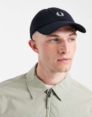 Fred Perry - Casquette en piqué classique à logo - Bleu marine