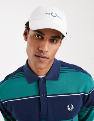 Fred Perry - Casquette en sergé à logo - Blanc