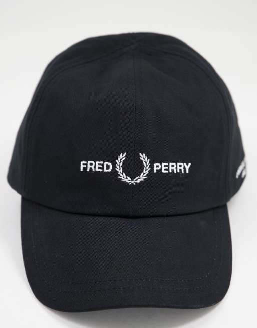 Chapeau en sergé avec marque graphique noir Fred Perry - Casquette Homme  sur MenCorner