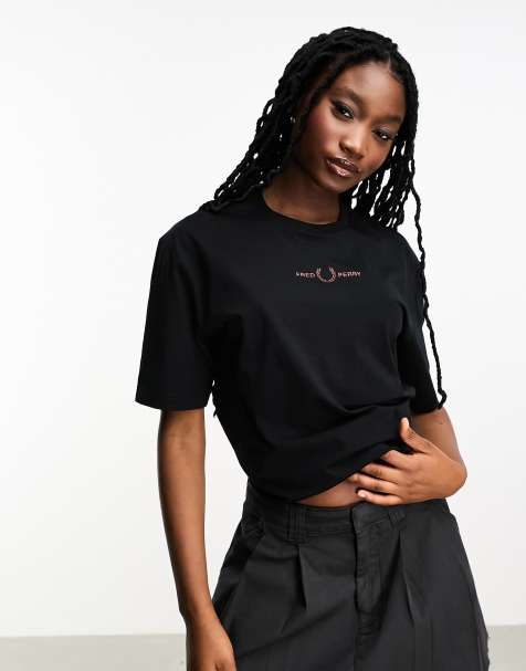 Womens black hotsell fred perry polo