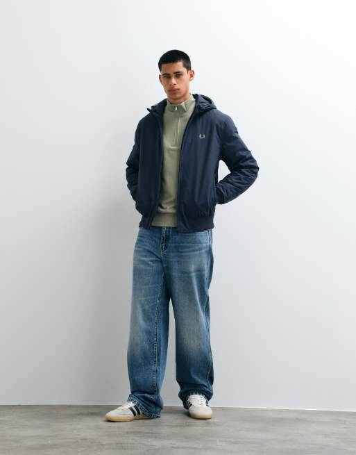 Fred Perry - chaqueta Brentham con capucha en azul oscuro airforce, 2 de 5