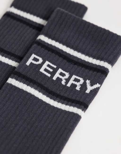 Fred Perry - Chaussettes de tennis rayées à logo - Gris, 2 de 3