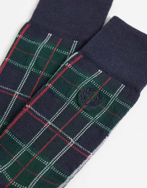 Fred Perry chaussettes écossaises vertes, 2 de 3