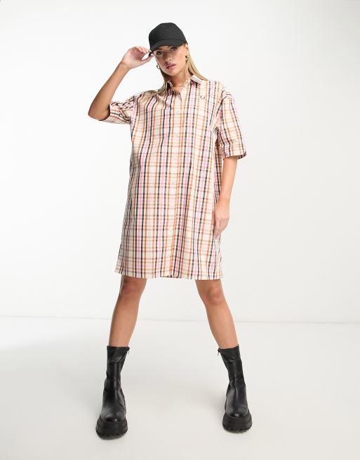 Fred perry shop gingham shirt dress