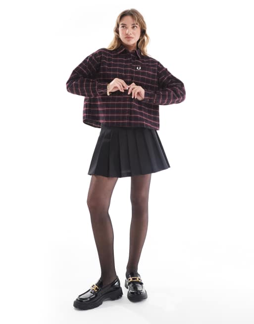 Chemise classique à manches courtes et carreaux écossais
