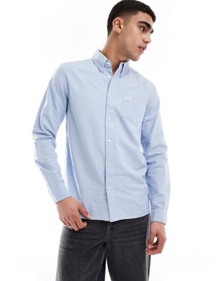 Fred Perry oxford shirt in light blue - ASOS Price Checker