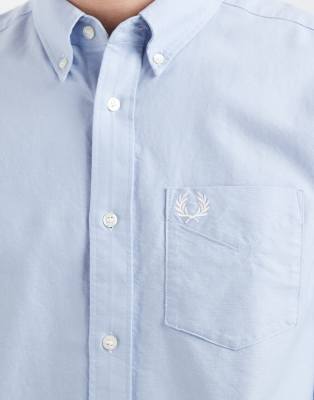 Fred Perry oxford shirt in light blue - ASOS Price Checker