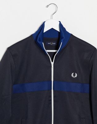 fred perry panel track jacket