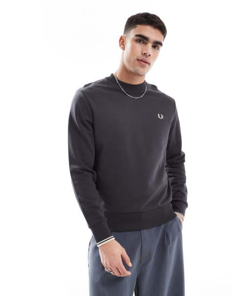 Fred Perry – Ciemnoszara bluza z okrągłym dekoltem - view 1