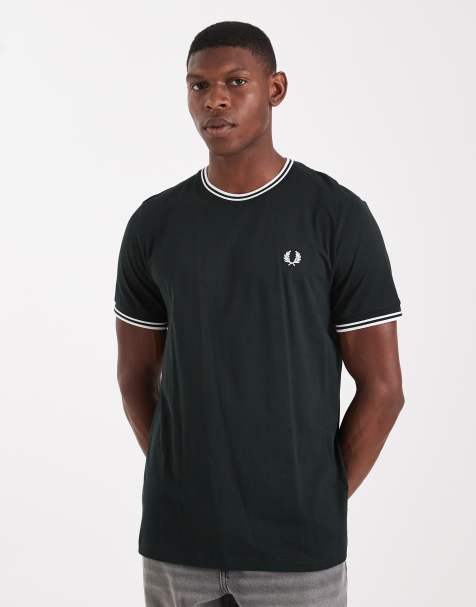 Fred Perry – Ciemnozielony T-shirt polo z kontrastującymi lamówkami - view 1