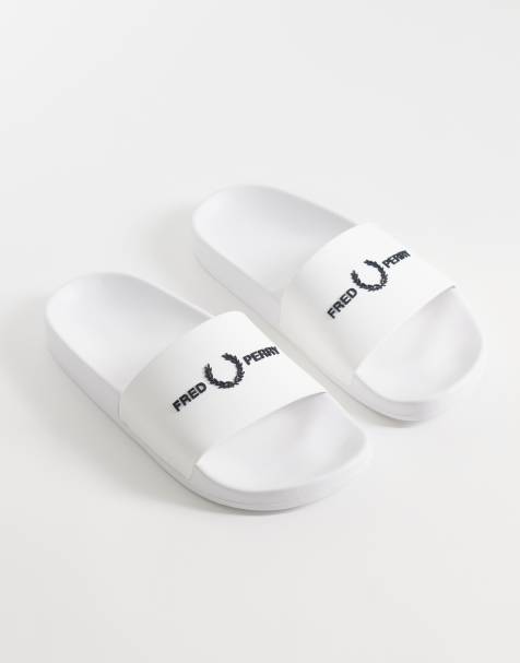 Fred Perry - Claquettes à logo - Blanc - view 1