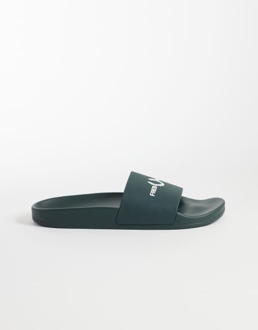 Fred Perry - Claquettes à logo - Vert, 2 de 4