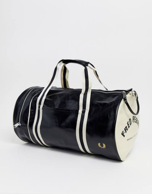 Fred Perry Black Classic Barrel Bag