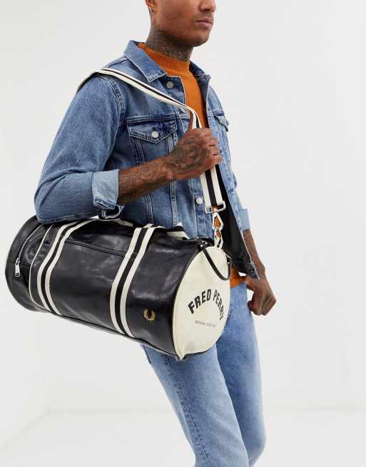 Fred Perry classic barrel bag in black ASOS