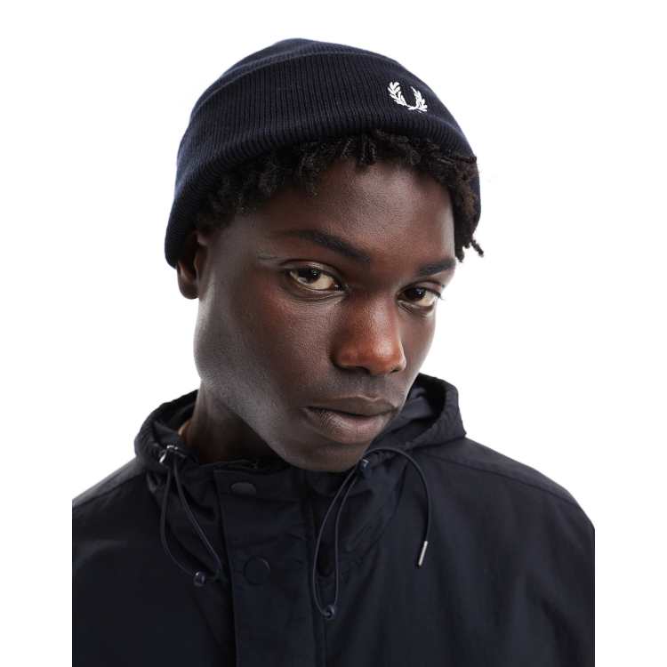帽子 FRED PERRY Beanie Fred Perry classic beanie in navy | ASOS