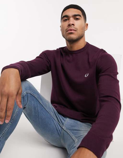 Fred perry classic crew neck clearance jumper