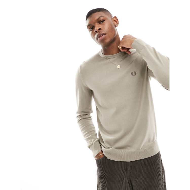 Fred perry grey crew neck jumper best sale