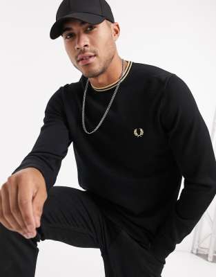 fred perry black sweater
