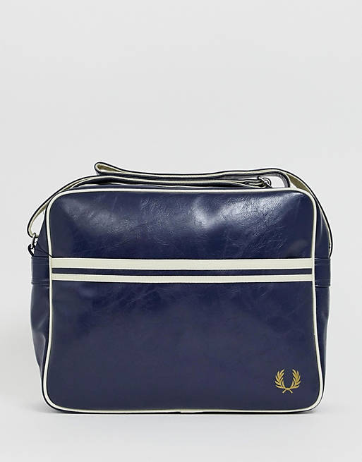 Fred Perry classic messenger bag in navy | ASOS