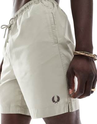 Fred Perry Classic Swimshort In Beige-neutral