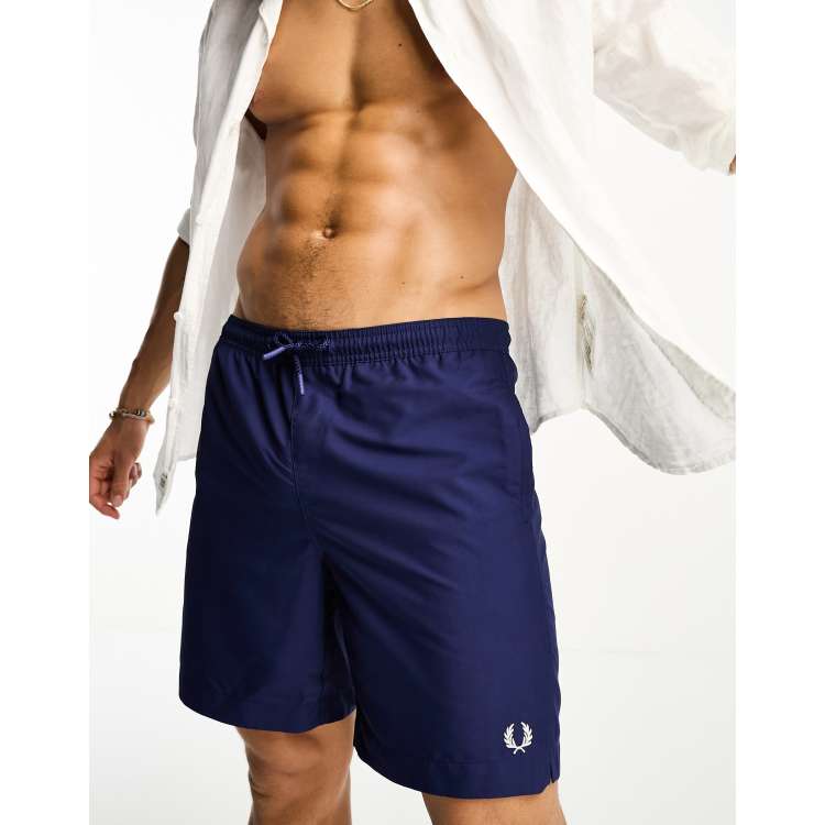 Fred Perry classic swim shorts in french navy