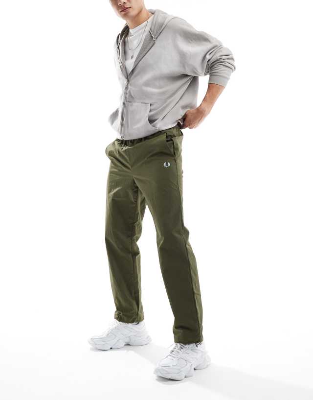 Fred Perry co-ord shell pants in khaki green | ASOS