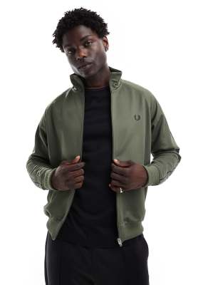 Fred Perry Fred Perry co-ord taped track jacket in green with contrast trim