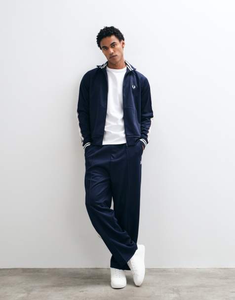 Fred Perry Co-ords pantaloni sportivi con logo, profili a contrasto marcati e vita elasticizzata, blu navy - view 1