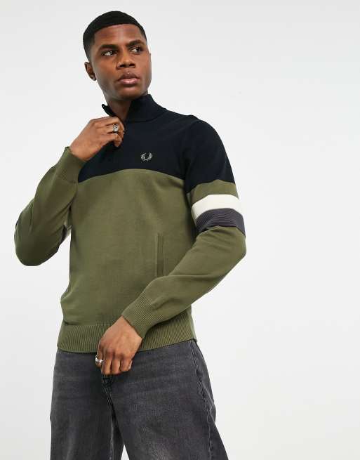 Fred perry colour 2024 block crew sweatshirt