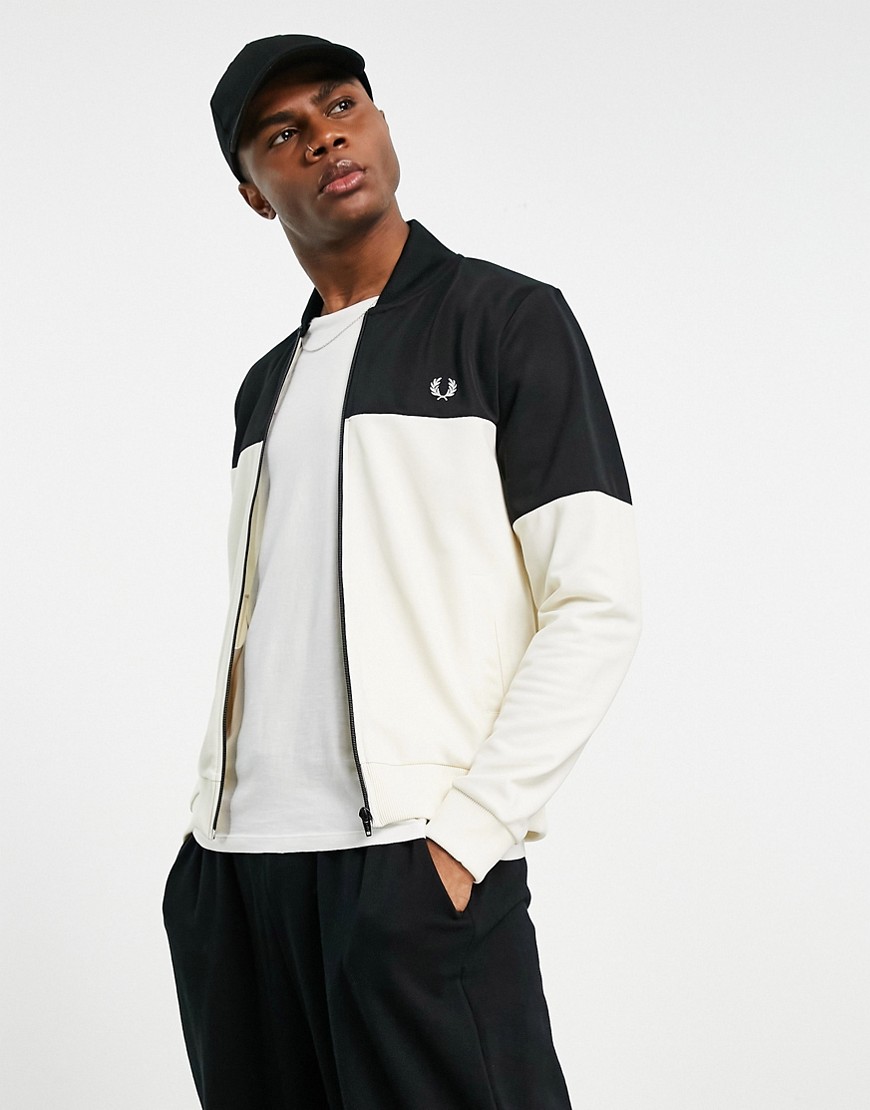Fred Perry Color Block Track Jacket In Black | ModeSens