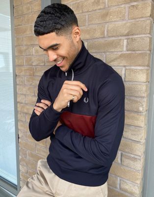 fred perry half zip track jacket