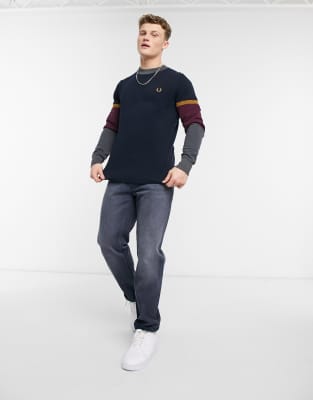 fred perry block jumper