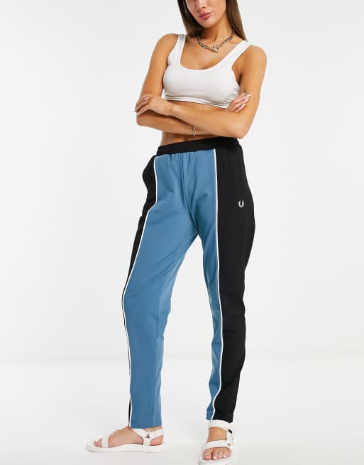 Fred Perry colour block sweat pants in multi