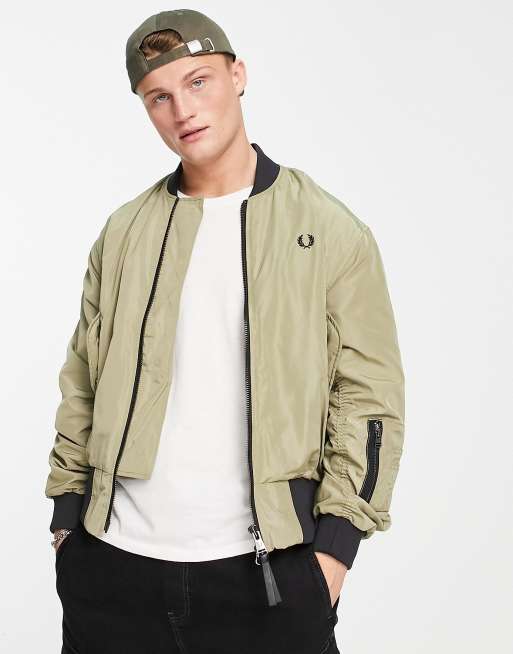 Fred Perry contrast bomber jacket in | ASOS