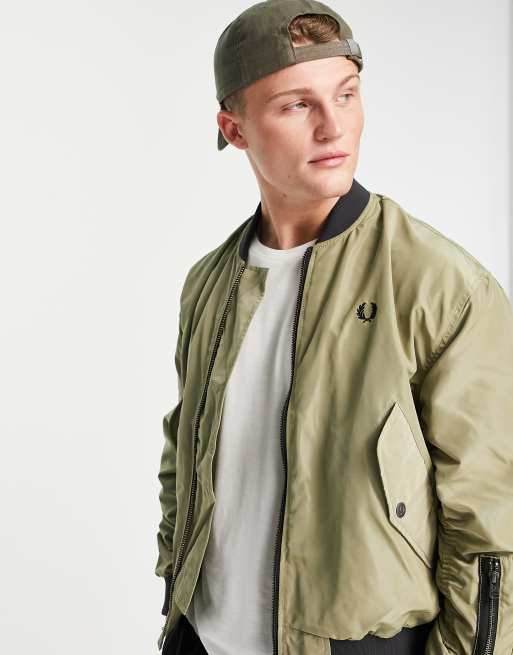 Fred Perry contrast bomber jacket in | ASOS