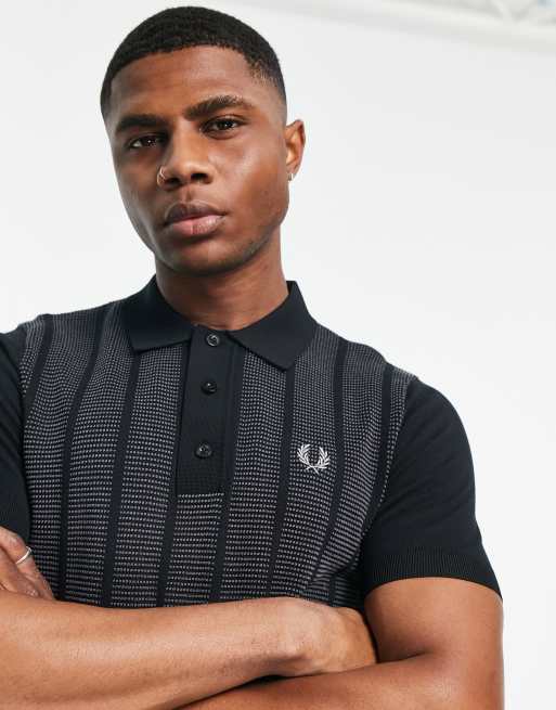 Fred perry 2024 knitted polo shirt