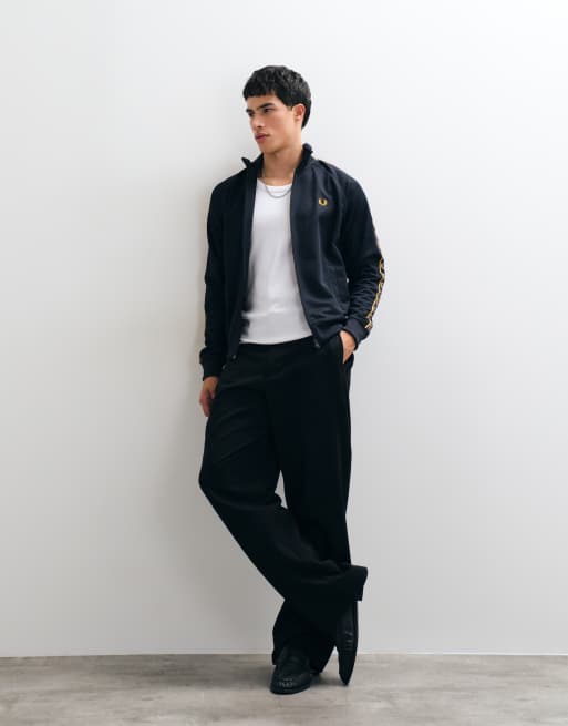 Fred Perry contrast tape co-ord track jacket in navy, 2 of 5