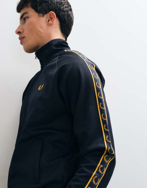 Fred Perry contrast tape co-ord track jacket in navy, 4 of 5