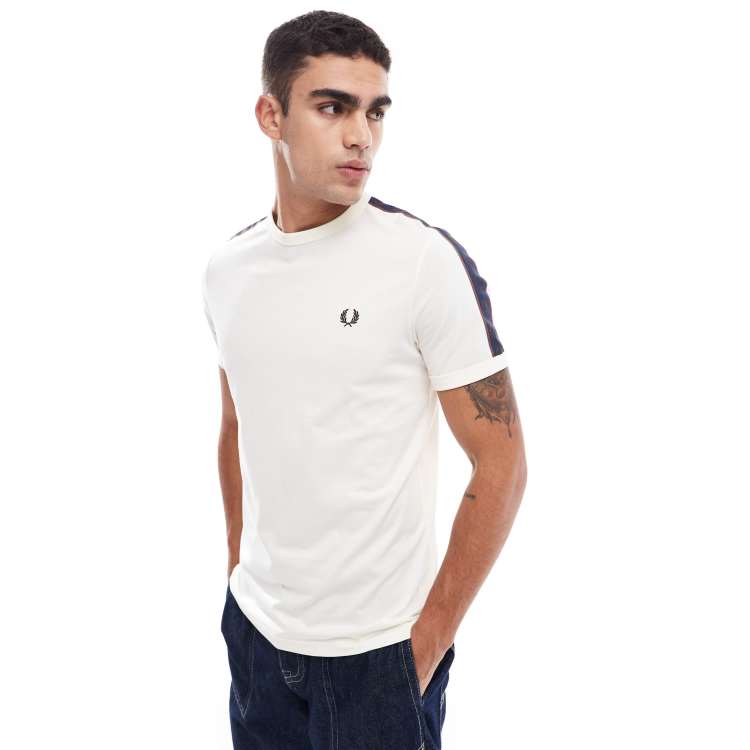FRED PERRY☆ Contrast Tape Ringer T-Shirt ECRU Contrast Tape Ringer T-Shirt - Ecru | Men's T-Shirts