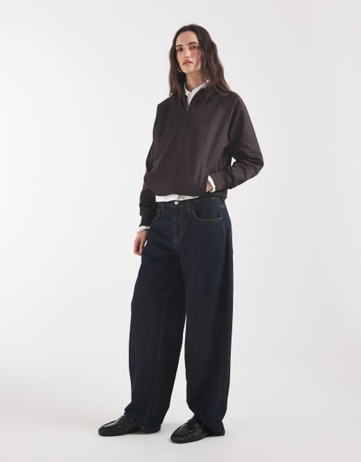 Fred Perry contrast tape track jacket in dark brown, 4 of 4
