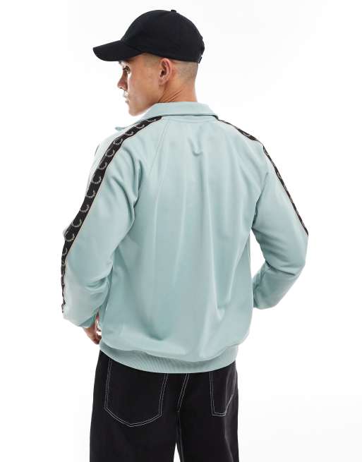 Fred Perry contrast taping track jacket in light blue | ASOS