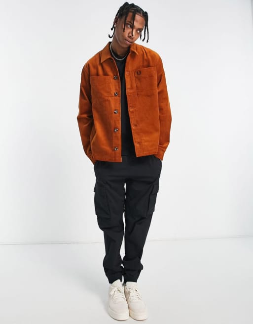 Fred Perry cord overshirt in tan | ASOS