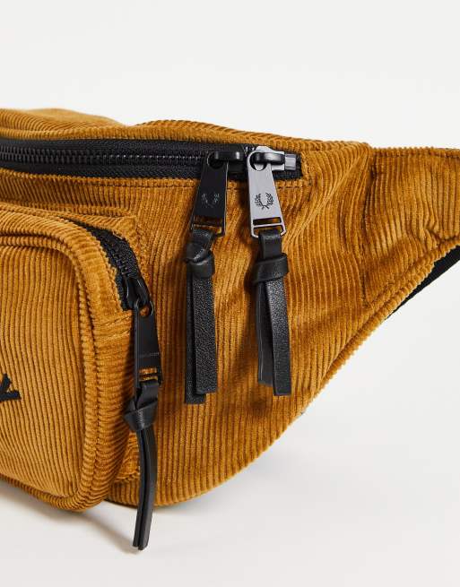 Fred Perry corduroy fanny pack in tan