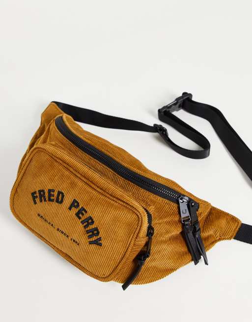 Fred Perry corduroy fanny pack in tan