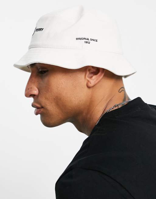 【関税送料込み】FRED PERRY REVERSIBLE BUCKET HAT Medium FRED PERRY Ecru Corduroy BUCKET HAT Adult Tennis