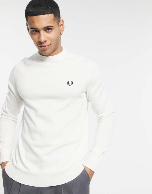 White fred perry jumper sale